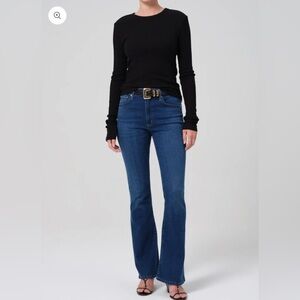 Citizens Of Humanity Blue Flare Wide Leg Jeans